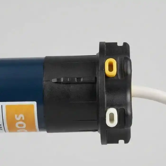 Boutons poussoirs de réglage des fins de course sur un moteur Somfy
